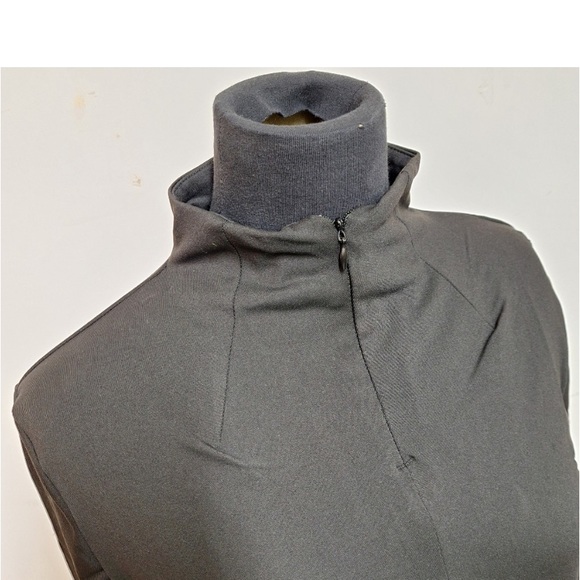 NEW! Shadow Sport Fitted Mock-Neck 1/4Zip Athletic Jacket, Black. Moist Wicking - Picture 7 of 8